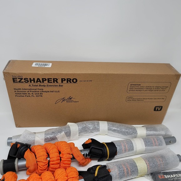 Tony Little Easy Shaper EZ Shaper Pro XL Resistance Bands Bar Set 6 Workout DVDs - Picture 2 of 5